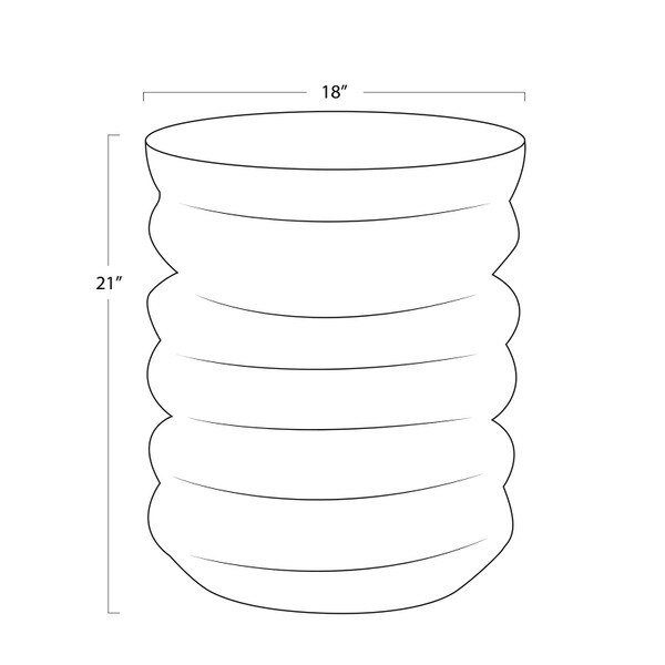 Aria Wood Accent Table Line Drawing